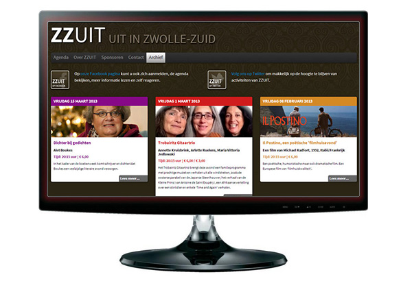 Website voorbeeld: ZZUIT | Uit in Zwolle-Zuid