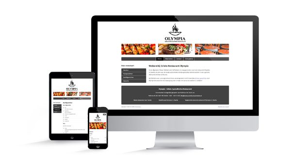 Website voorbeeld: Grieks Restaurant Olympia