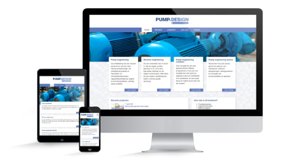 Website voorbeeld: Pump Design