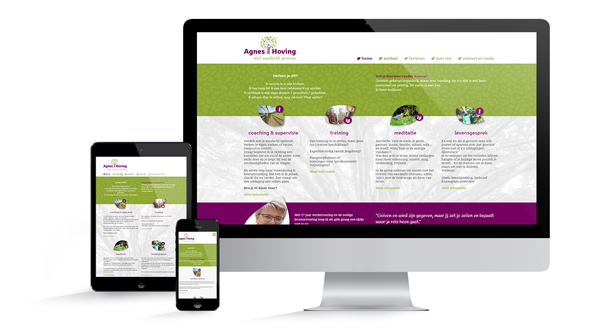 Website voorbeeld: Agnes Hoving