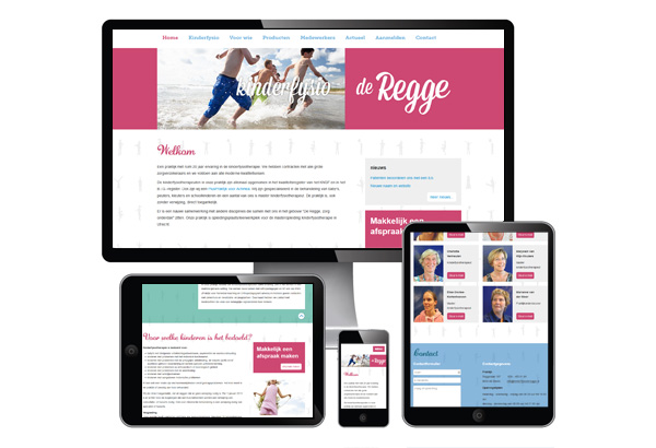 Website voorbeeld: Kinderfysio De Regge