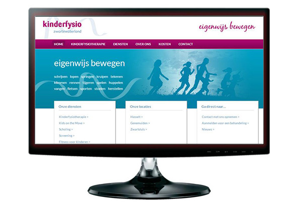 Website voorbeeld: Kinderfysio Zwartewaterland