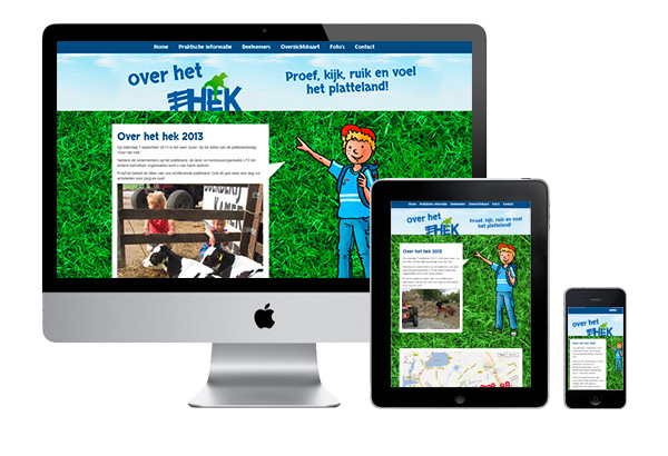 Website voorbeeld: Over het Hek